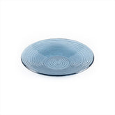 Glass Dinnerware dia.11.75" h:1.5" 32 oz. Round Transparent Blue Glass Bowl